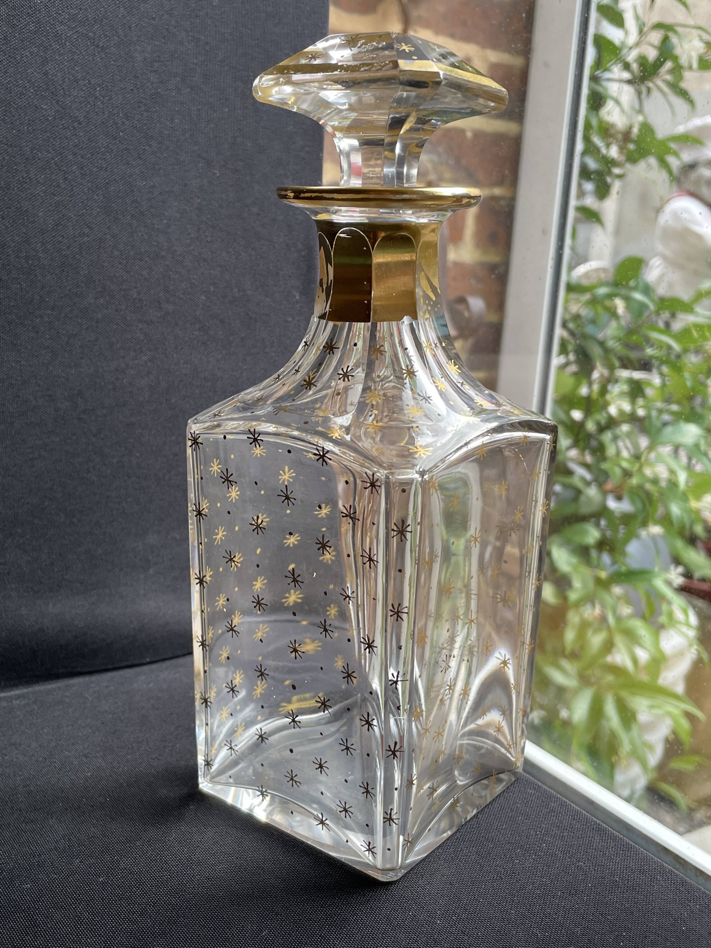 3345 – Baccarat Perfection Golden Decanter – 19th century