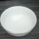 Porcelain salad bowl of the Gien earthenware factory model "peach blossoms"