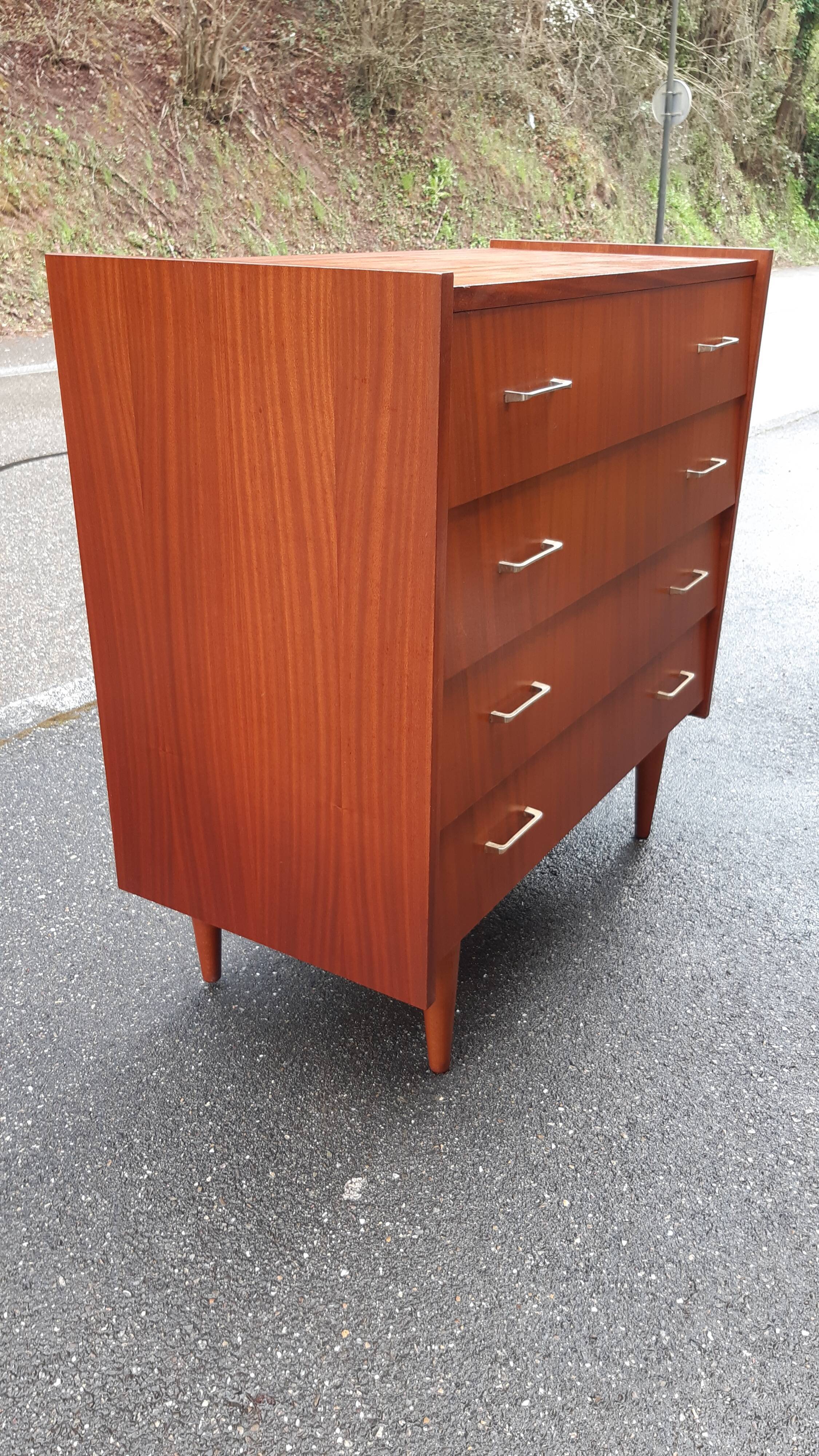 Vintage chest of drawers spindle feet