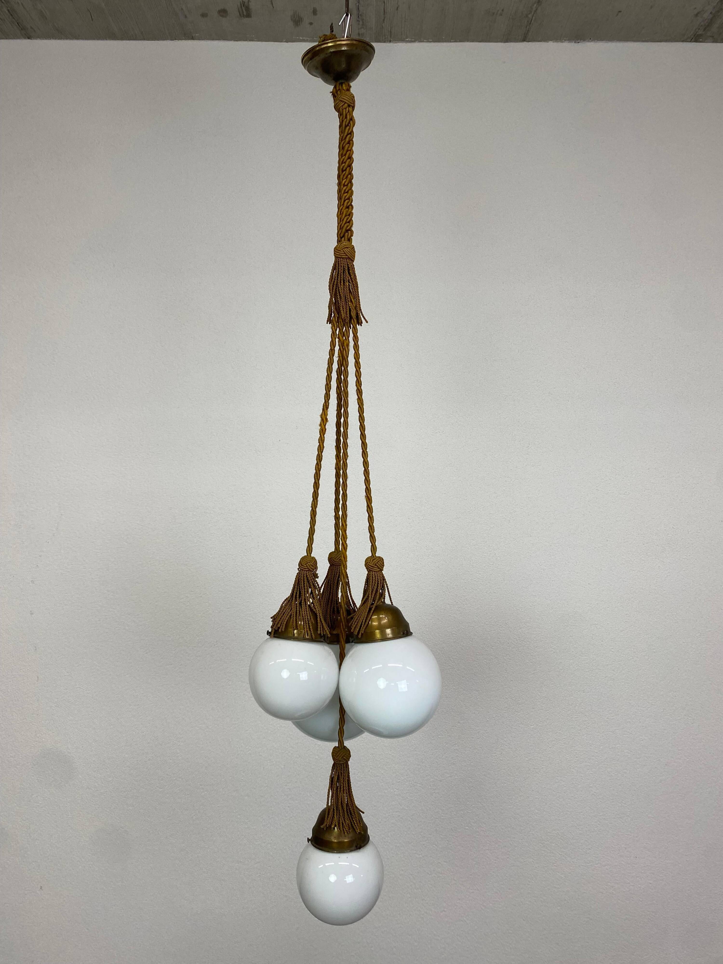 Lampe suspension art déco