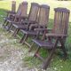 Table et chaises de jardin en teck scandinave Jutlandia disign 1980