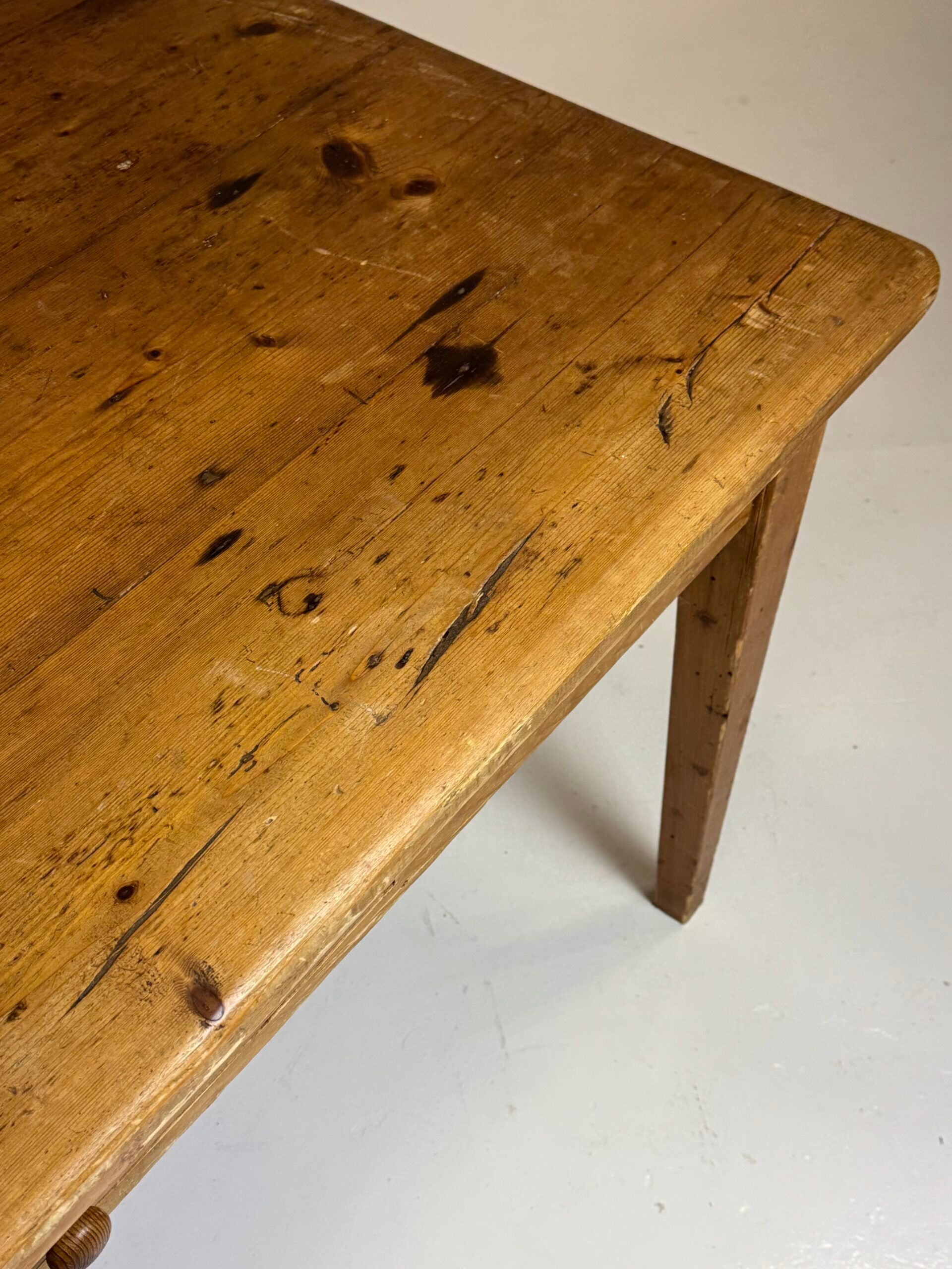 English antique pine dining table