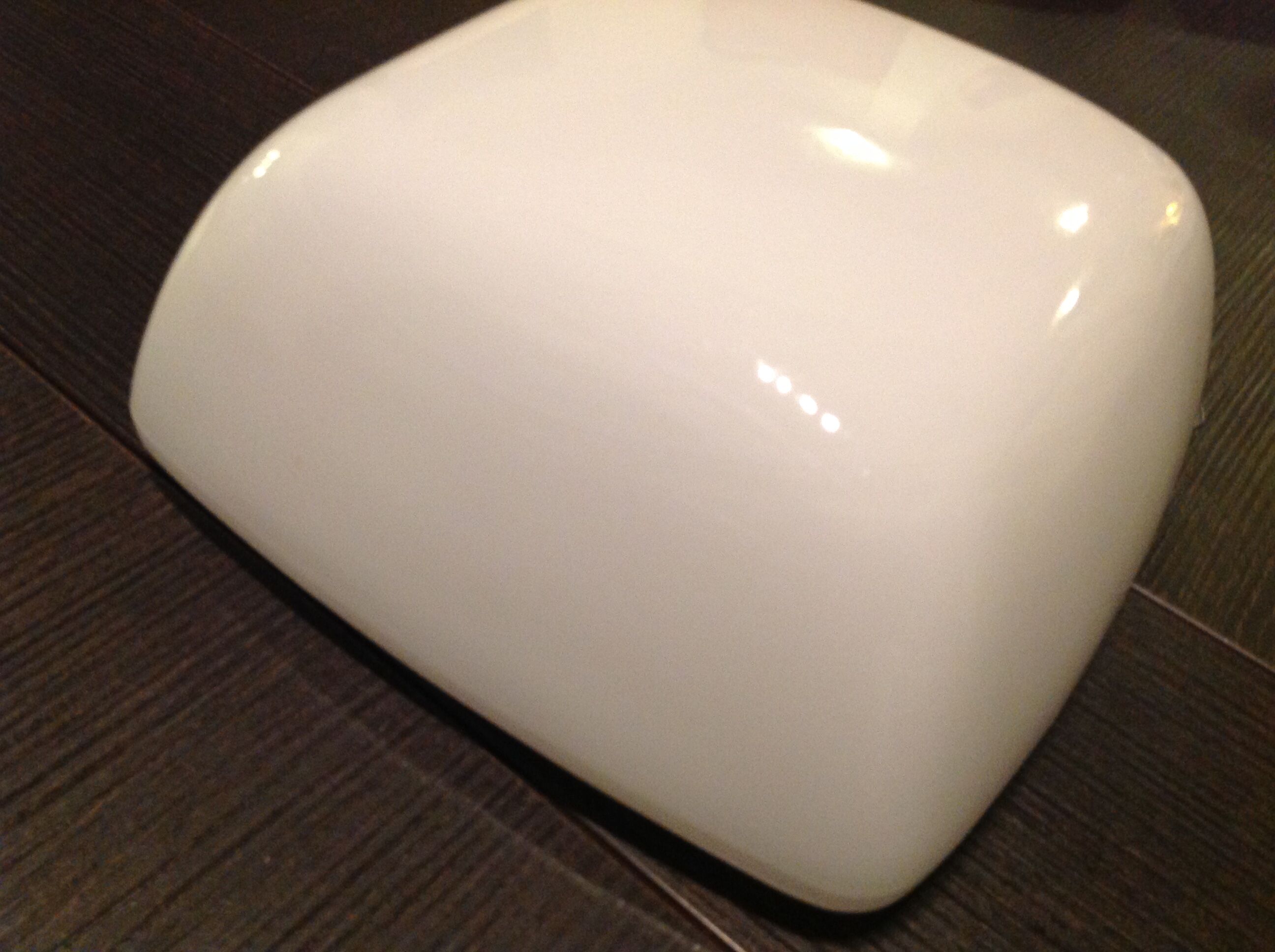 Ceiling square 70s vintage white opaline