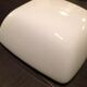 Ceiling square 70s vintage white opaline