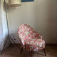 Vintage toad armchair with flowers