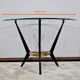 Table basse en verre et métal – 1980