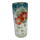Vase tube ancien K&G Lunéville - décor fleurs