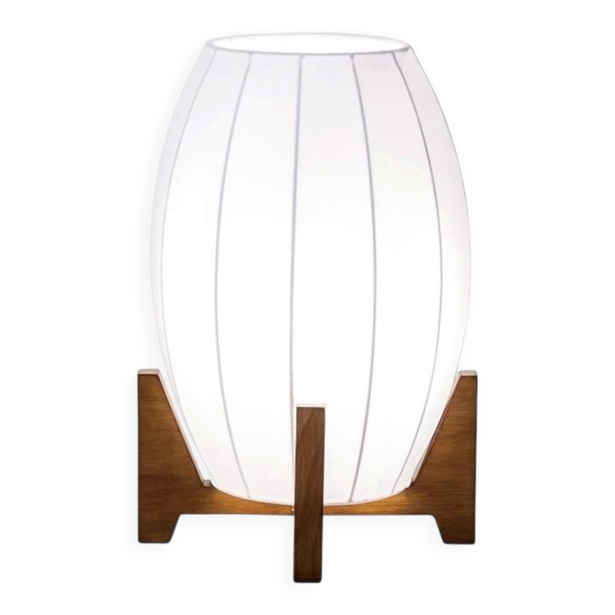 Japanese floor lamp with wooden legs