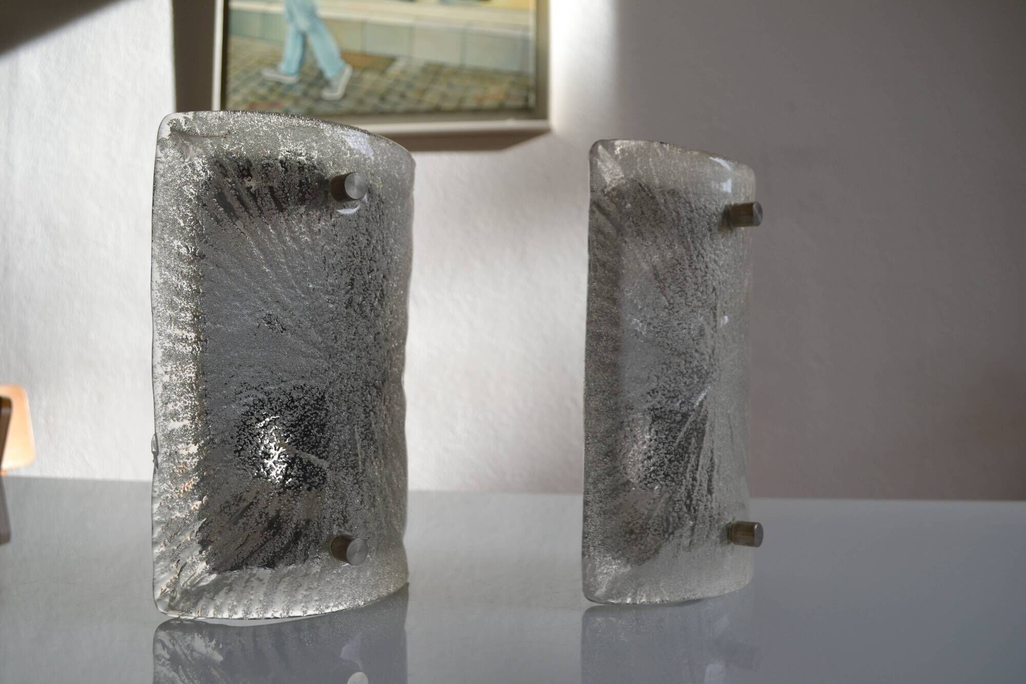 Toni Zuccheri for Venini in Murano, Italy 1960 Pair of wall sconces