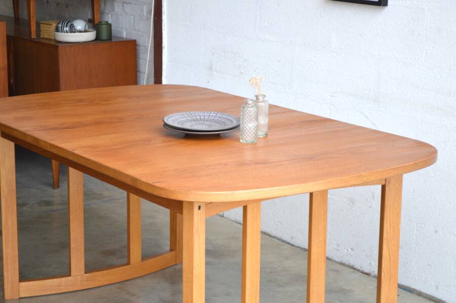 Danish table with 2 extensions, 165cm