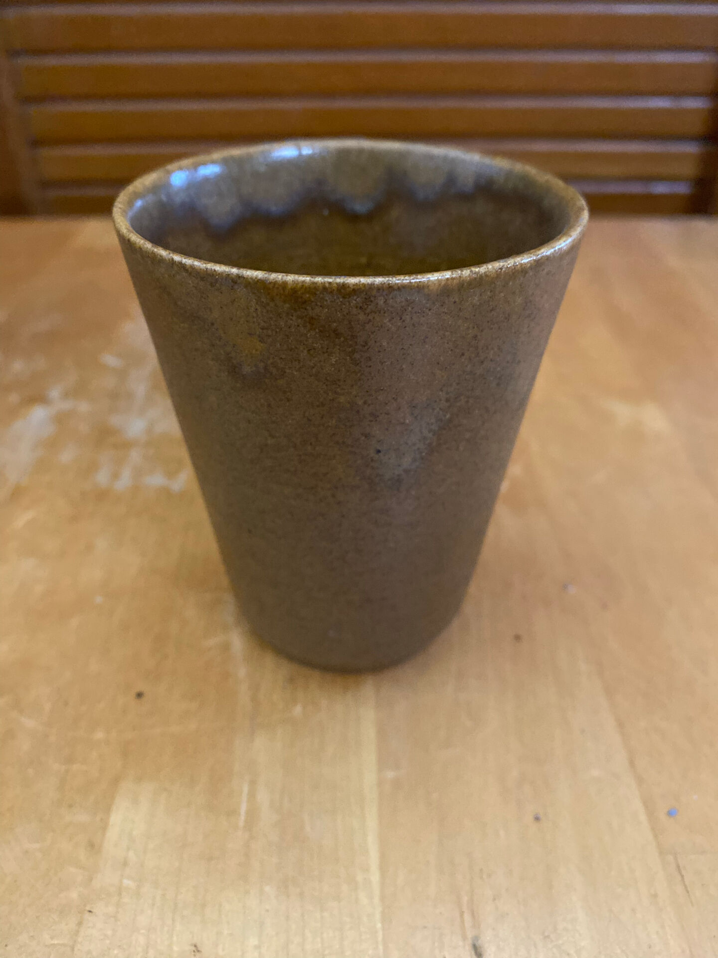 Série De 7 Tasses Gobelets DIGOIN Grès Beige Made In France Vintage #E