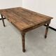 Antique farm table from the 1950s, with 3 drawers and turned legs