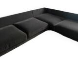 Canapé en velours Roche Bobois, canapé d'angle noir