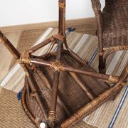 Fauteuil Rotin Vintage, en osier, lot de 3