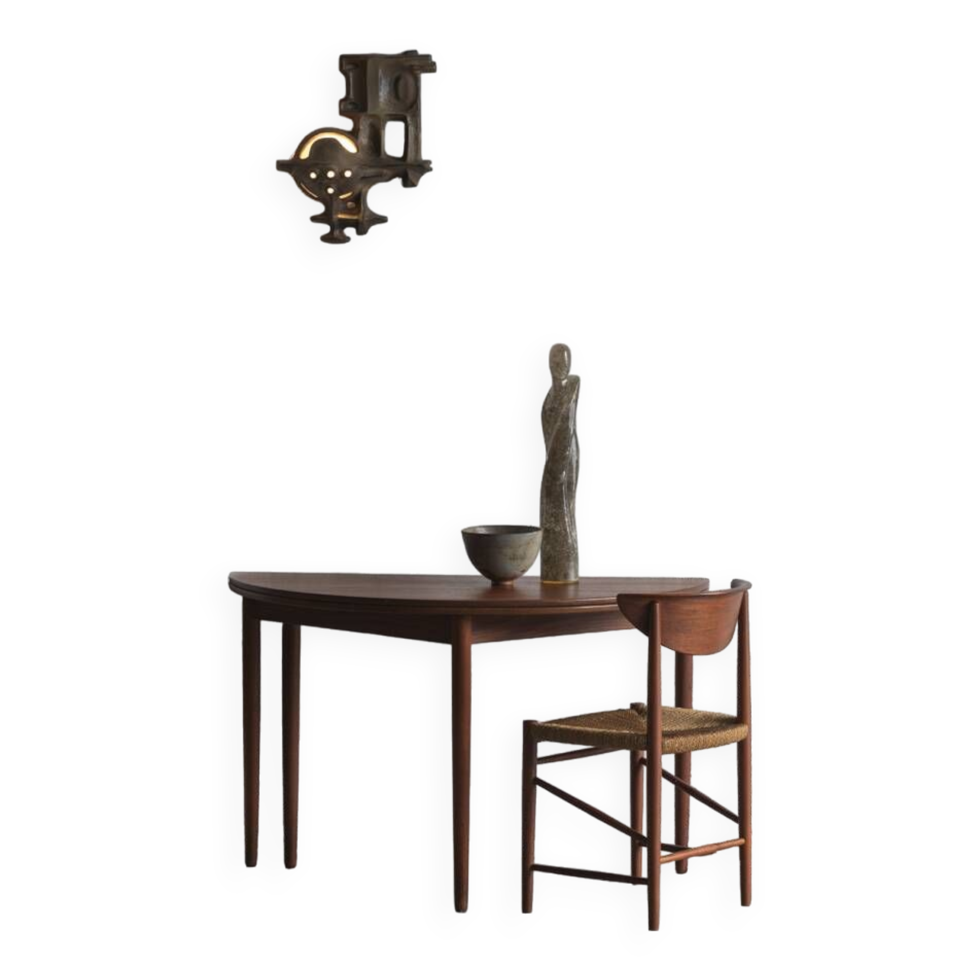 Brutalist wall lamp by Matt Camps for Loré Ceramics, the Netherlands, 1960s