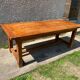 Solid oak dining farm meal table 1980