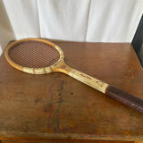 Raquette ancienne tennis montana red star bois vintage