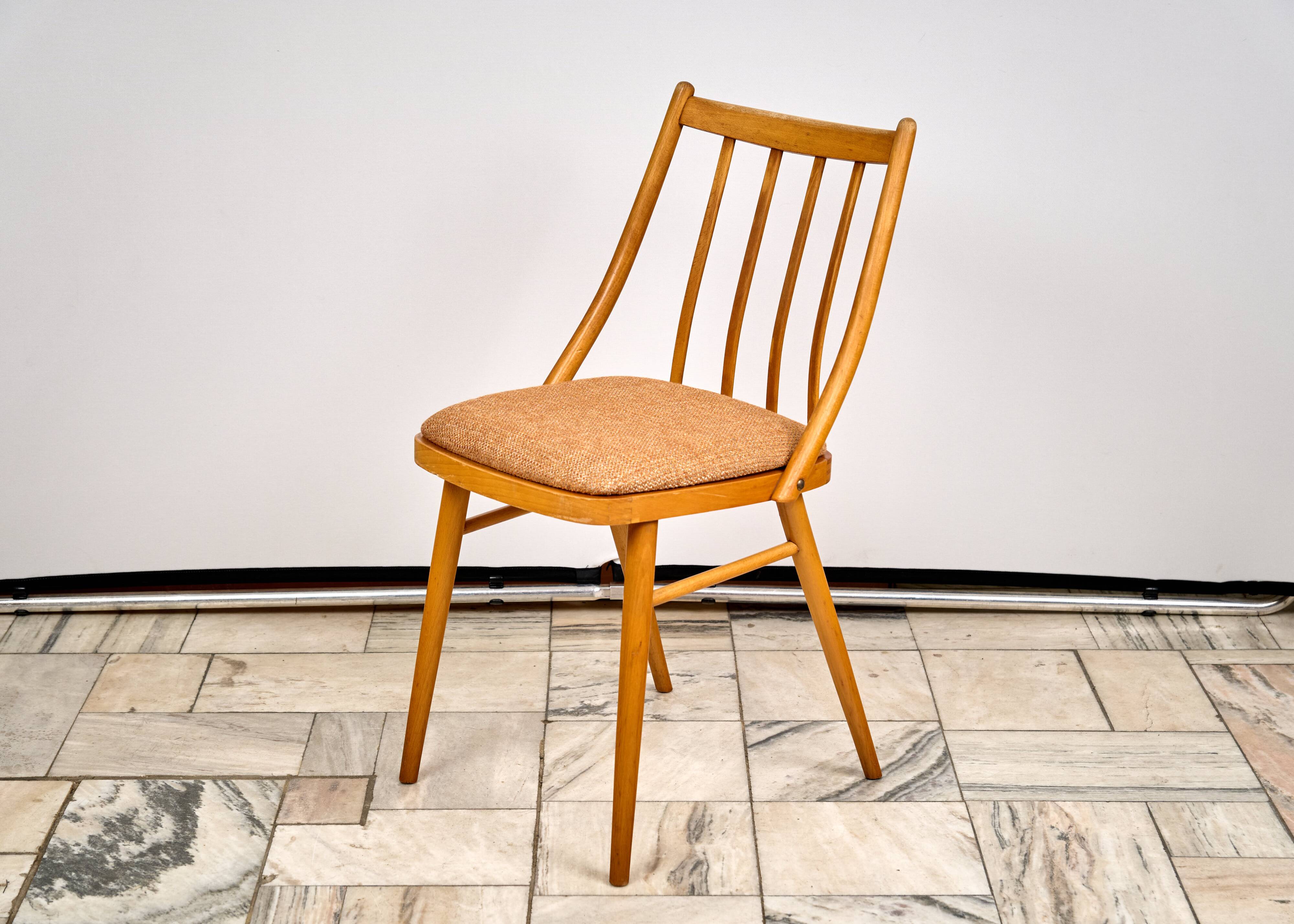 Set of 3 Dining Chairs by A. Suman, 1960s, Czechoslovakia