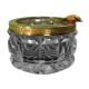 Cendrier verre et métal doré