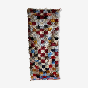 Boucherouite Berber carpet of Morocco 199 x 81 cm