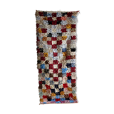 Boucherouite Berber carpet of Morocco 199 x 81 cm