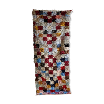 Boucherouite Berber carpet of Morocco 199 x 81 cm