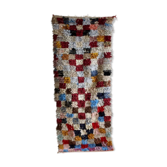 Tapis boucherouite berbère du Maroc 199 x 81 cm