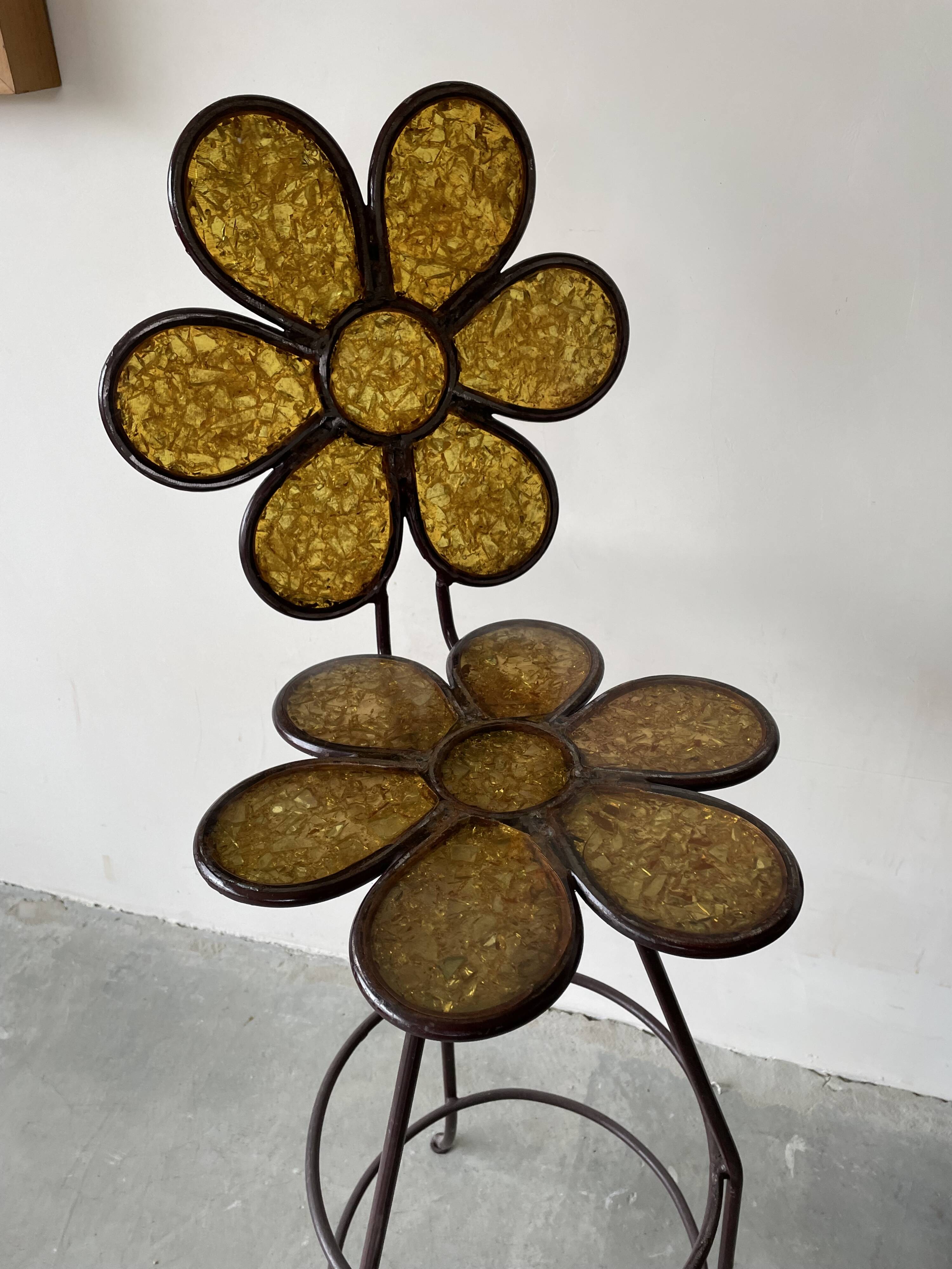 Flower bar stool. around 1960.