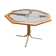 Octagonal Brass & Glass Dining Table