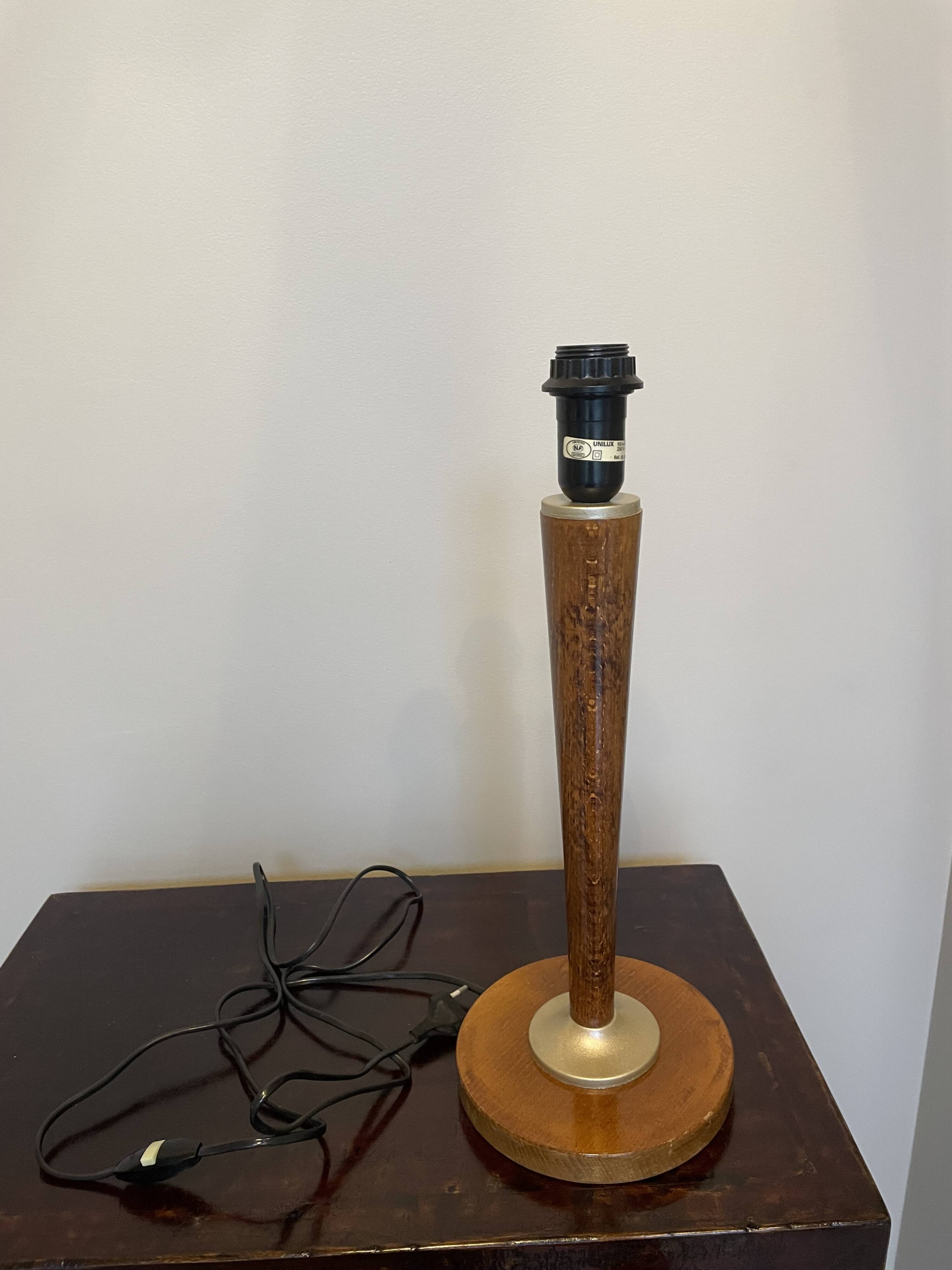 Old wooden Art Deco lamp stand