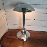 Chromed metal mushroom lamp from the 70s, 58 cm H