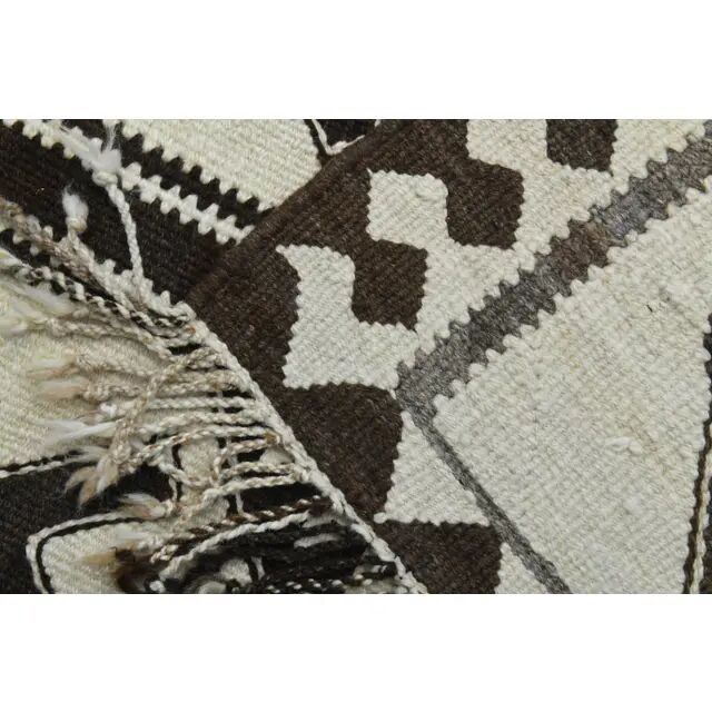 Tapis vintage turc en laine et coton beige noué à la main, années 1970