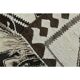 Tapis vintage turc en laine et coton beige noué à la main, années 1970