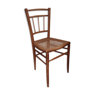 Chaise bistrot 1900, assise cannée