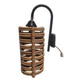 Rattan wall light