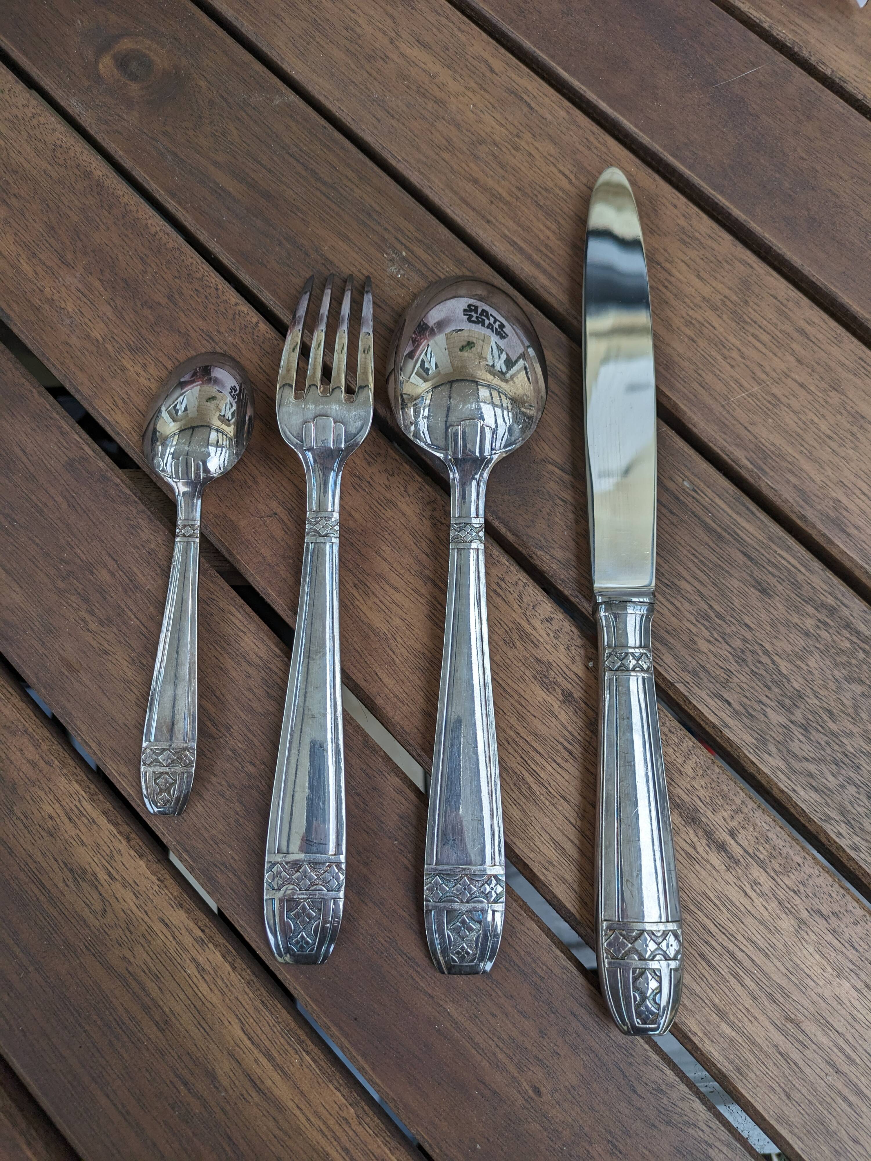 Silver plated cutlery set 84g Noel Collet hallmark