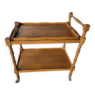 Vintage dessert bar trolley on wheels with removable tray