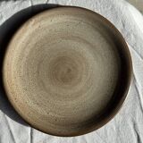 Set of 6 vintage brown stoneware dessert plates D21