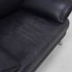 Fauteuil lounge postmoderne en cuir et chrome, années 1980