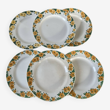 Set of 6 vintage buttercup model plates from Sarreguemines