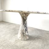Vintage round marble dining table, 1970s