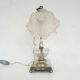 Art Deco ink lamp in silver metal and glass paste tulip. Anne 30