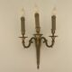 3-arm wall sconce in gilded bronze