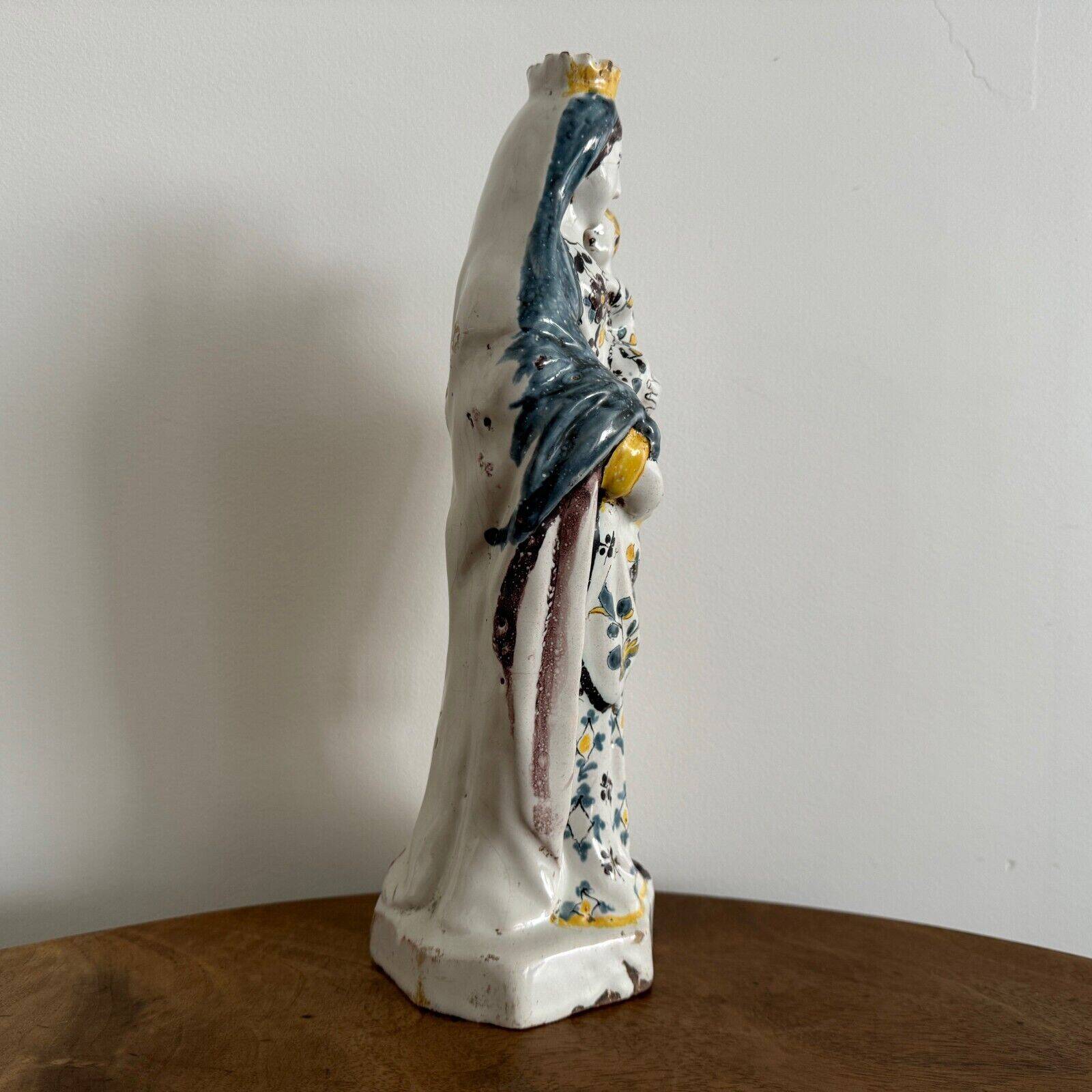 18th century earthenware Virgin Mary Mater Dei