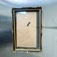 Antique black & gold wooden frame   24 cm x 16 cm convex glass