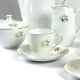 Service à thé Bohême en porcelaine et or, Tchécoslovaquie 1950s