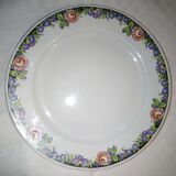 Sarreguemines Digoin dessert plates, floral pattern