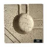 Sculpted travertine ashtray by Fratelli Manelli, Italian design 1970.