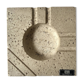 Sculpted travertine ashtray by Fratelli Manelli, Italian design 1970.