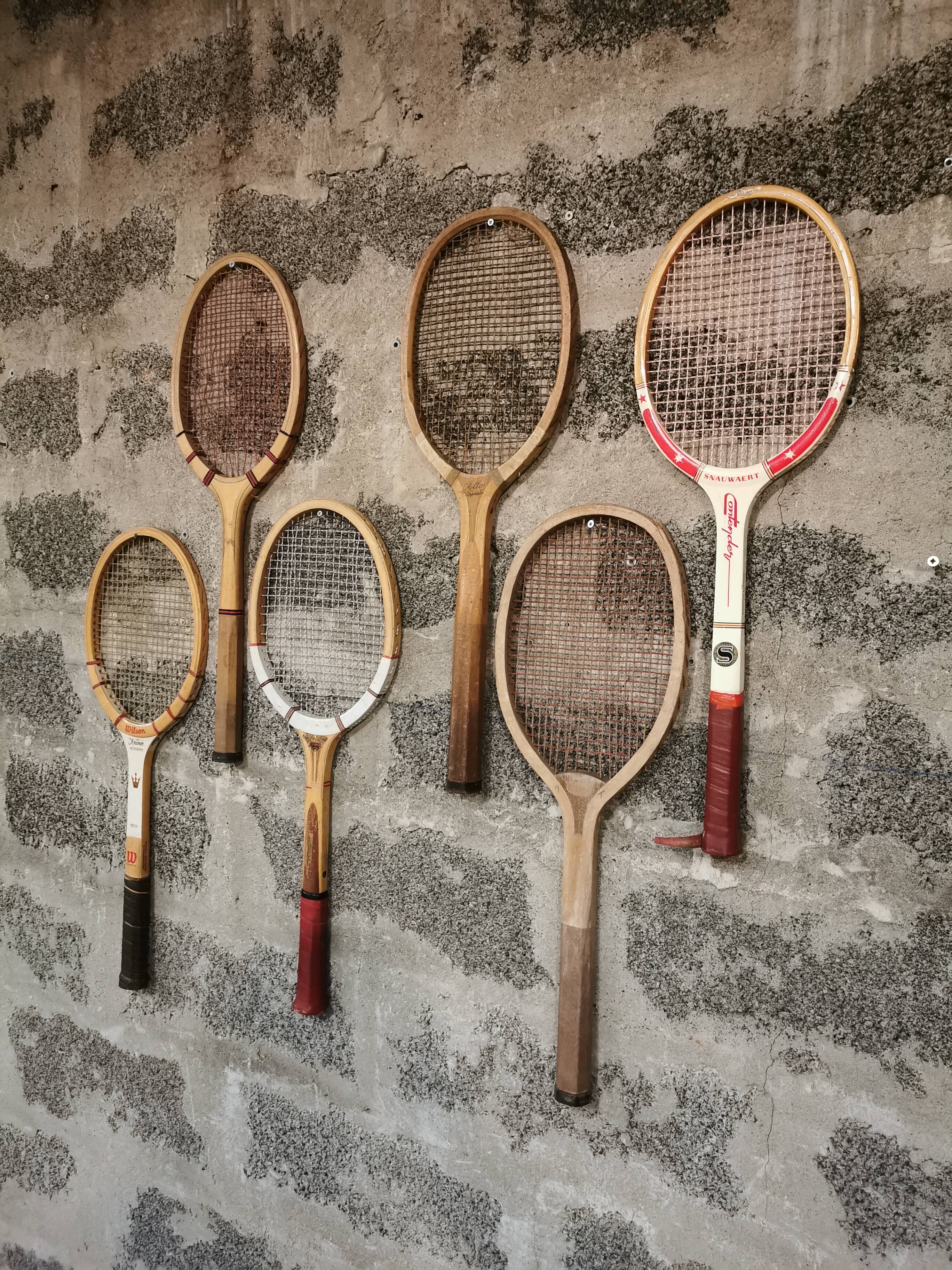 Lot de 6 raquettes de tennis vintage